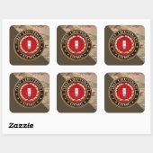 US Marines: Eerste luitenant (USMC 1stLt) [3D] Vierkante Sticker (Vel)
