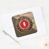 US Marines: Eerste luitenant (USMC 1stLt) [3D] Vierkante Sticker (Envelop)