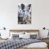 US Marines en Sailors zetten oproeruitrusting in Canvas Afdruk (Insitu (Slaapkamer))