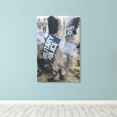 US Marines en Sailors zetten oproeruitrusting in Canvas Afdruk (Insitu (Houten vloer))