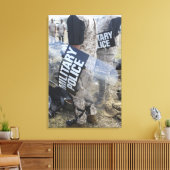 US Marines en Sailors zetten oproeruitrusting in Canvas Afdruk (Insitu (Woonkamer))