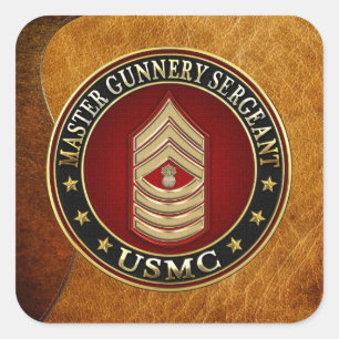 US Marines: Hoofd sergeant Gunnery (USMC MGySgt) Vierkante Sticker
