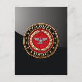 US Marines: Kolonel (USMC Col) [3D] Briefkaart (Voorkant)