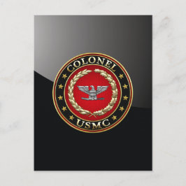 US Marines: Kolonel (USMC Col) [3D] Briefkaart