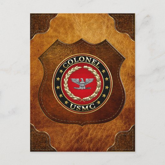 US Marines: Kolonel (USMC Col) [3D] Briefkaart (Voorkant)