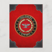 US Marines: Kolonel (USMC Col) [3D] Briefkaart (Voorkant)