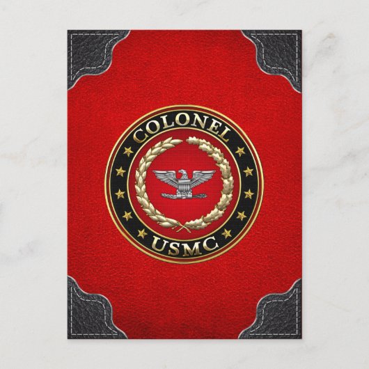 US Marines: Kolonel (USMC Col) [3D] Briefkaart (Voorkant)