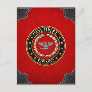 US Marines: Kolonel (USMC Col) [3D] Briefkaart