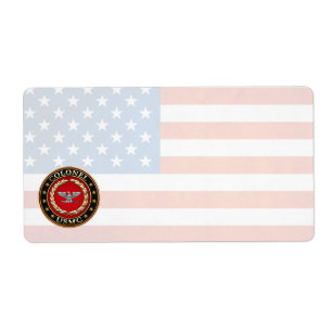 US Marines: Kolonel (USMC Col) [3D] Etiket