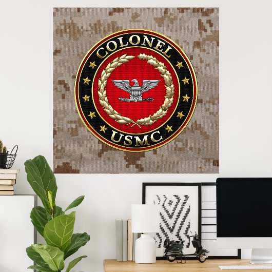 US Marines: Kolonel (USMC Col) [3D] Poster (Thuiskantoor)