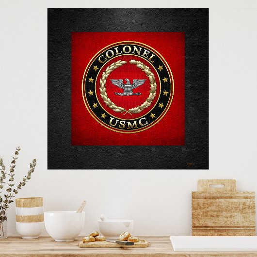 US Marines: Kolonel (USMC Col) [3D] Poster (Keuken)