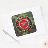 US Marines: Kolonel (USMC Col) [3D] Vierkante Sticker (Envelop)