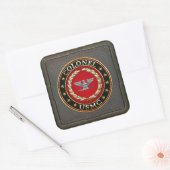 US Marines: Kolonel (USMC Col) [3D] Vierkante Sticker (Envelop)