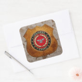 US Marines: Kolonel (USMC Col) [3D] Vierkante Sticker (Envelop)