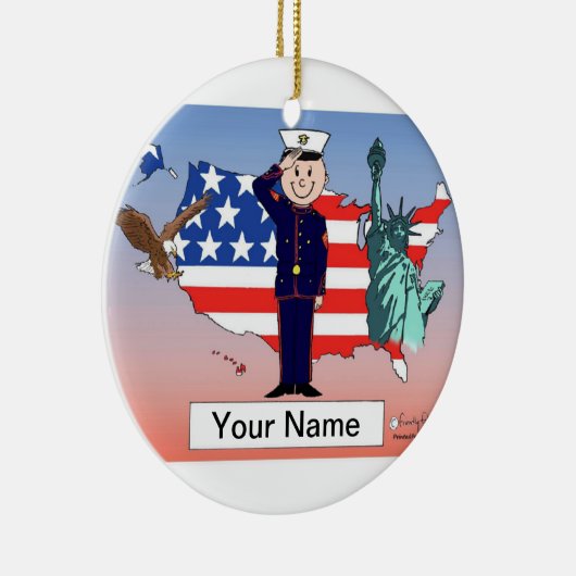 US Marines - Mannelijk Keramisch Ornament (Rechts)