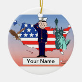 US Marines - Mannelijk Keramisch Ornament (Voorkant)