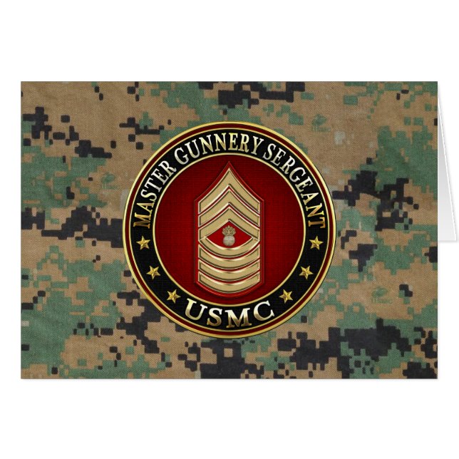US Marines: Master Gunnery Sergeant (USMC MGySgt) (Voorkant Horizontaal)