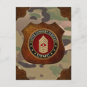 US Marines: Master Gunnery Sergeant (USMC MGySgt) Briefkaart