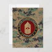 US Marines: Master Gunnery Sergeant (USMC MGySgt) Briefkaart (Voorkant / Achterkant)