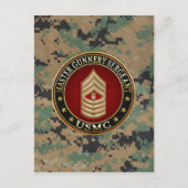US Marines: Master Gunnery Sergeant (USMC MGySgt) Briefkaart (Voorkant)