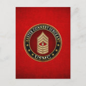US Marines: Master Gunnery Sergeant (USMC MGySgt) Briefkaart (Voorkant)