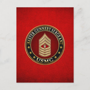 US Marines: Master Gunnery Sergeant (USMC MGySgt) Briefkaart