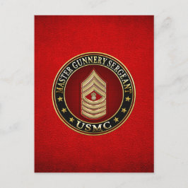 US Marines: Master Gunnery Sergeant (USMC MGySgt) Briefkaart