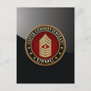 US Marines: Master Gunnery Sergeant (USMC MGySgt) Briefkaart