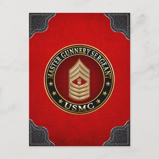 US Marines: Master Gunnery Sergeant (USMC MGySgt) Briefkaart (Voorkant)
