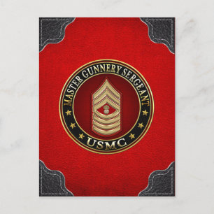 US Marines: Master Gunnery Sergeant (USMC MGySgt) Briefkaart