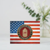 US Marines: Master Gunnery Sergeant (USMC MGySgt) Briefkaart (Staand voorkant)