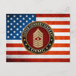 US Marines: Master Gunnery Sergeant (USMC MGySgt) Briefkaart