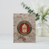 US Marines: Master Gunnery Sergeant (USMC MGySgt) Briefkaart (Staand voorkant)