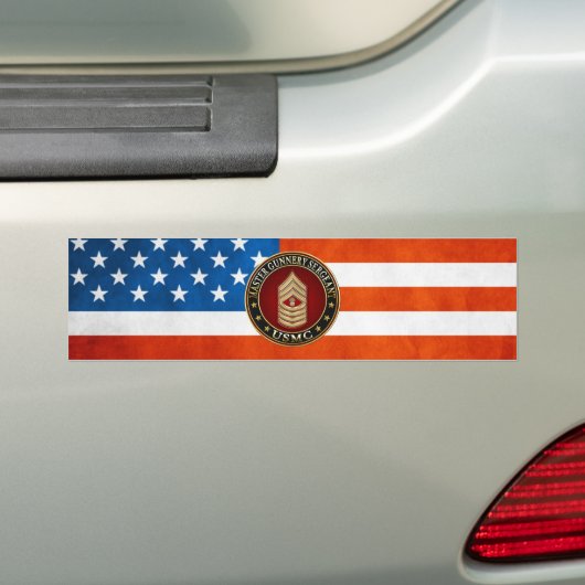US Marines: Master Gunnery Sergeant (USMC MGySgt) Bumpersticker (Op auto)