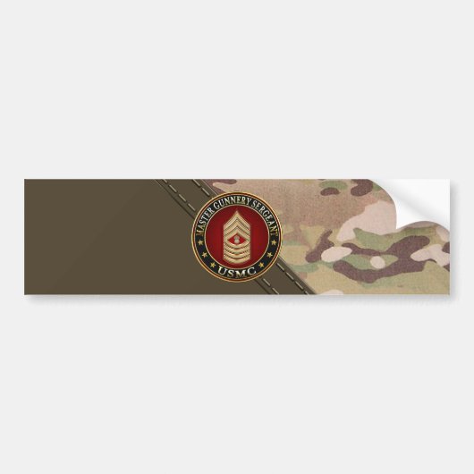 US Marines: Master Gunnery Sergeant (USMC MGySgt) Bumpersticker (Voorkant)