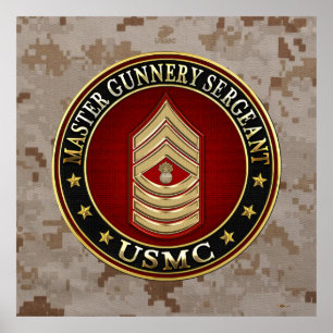 US Marines: Master Gunnery Sergeant (USMC MGySgt) Poster