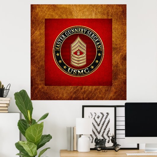 US Marines: Master Gunnery Sergeant (USMC MGySgt) Poster (Thuiskantoor)