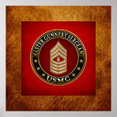 US Marines: Master Gunnery Sergeant (USMC MGySgt) Poster (Voorkant)