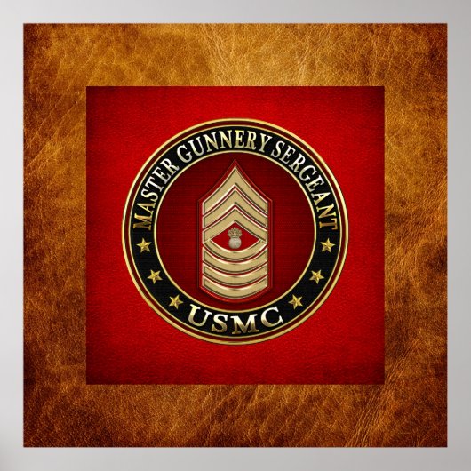 US Marines: Master Gunnery Sergeant (USMC MGySgt) Poster (Voorkant)