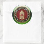 US Marines: Master Gunnery Sergeant (USMC MGySgt) Ronde Sticker (Tas)