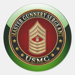 US Marines: Master Gunnery Sergeant (USMC MGySgt) Ronde Sticker