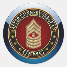 US Marines: Master Gunnery Sergeant (USMC MGySgt) Ronde Sticker