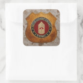 US Marines: Master Gunnery Sergeant (USMC MGySgt) Vierkante Sticker (Tas)