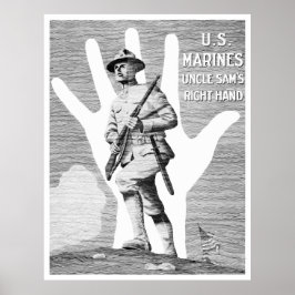 US Marines — Oom Sam's rechterhand Poster