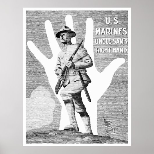 US Marines — Oom Sam's rechterhand Poster (Voorkant)