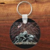US Marines oorlogsmonument Iwo Jima-vuurwerk Sleutelhanger (Voorkant)