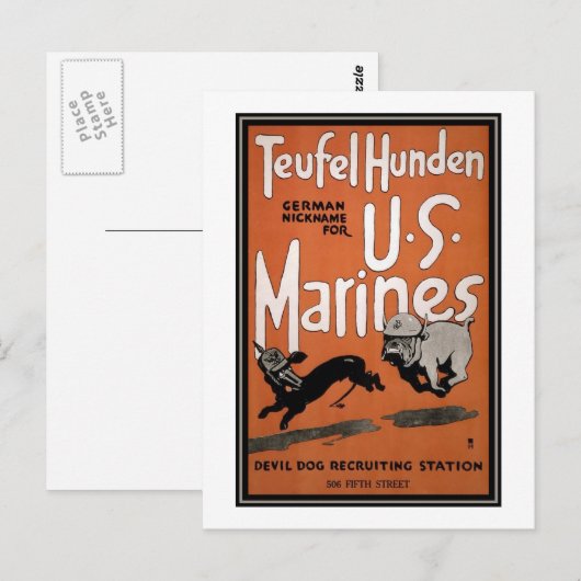 US Marines Recruiting Poster Briefkaart (Voorkant / Achterkant)