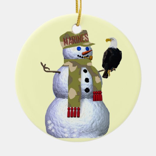 US Marines Snowman Ornament (Voorkant)
