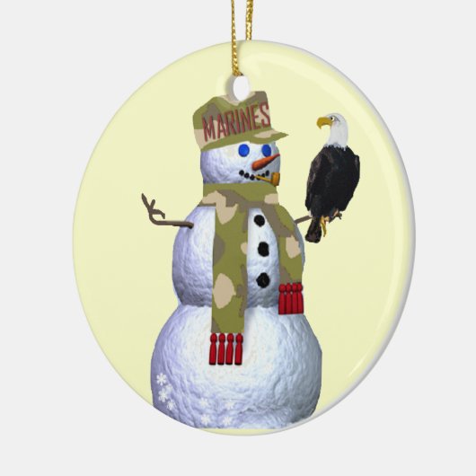 US Marines Snowman Ornament (Links)