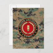 US Marines: Tweede luitenant (USMC 2ndLt) [3D] Briefkaart (Voorkant / Achterkant)